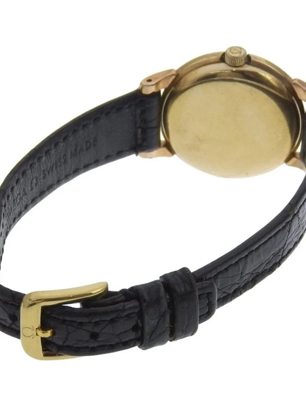 OMEGA Watches Cal.244 antique SilverDial Plated Gold/leather Hand Winding ...